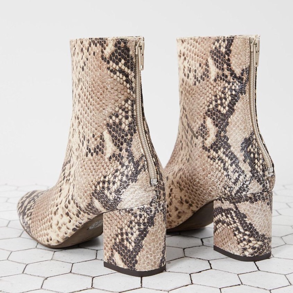 Free People Cecile leather snakeskin boot